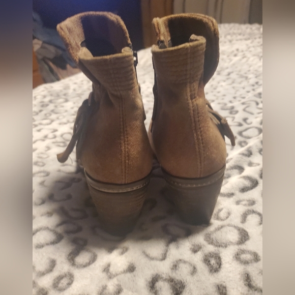 MIZ MOOZ Bubbles Suede Wide Buckle Strap Ankle Boots - Size 9 - Picture 4 of 6